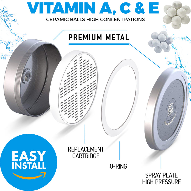 20 Stage Handheld with Filter Shower Head + Vitamin C +E +A