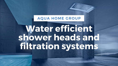 Water efficient shower heads and filtration systems