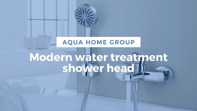 Modern water treatment shower head. Water filtration system for shower