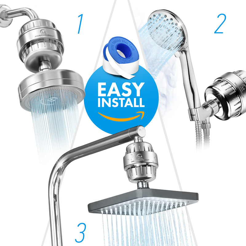 H2o TAPS Installation CARTUCHO - Filtro Ducha / Shower head filter / Filtre  Douche 