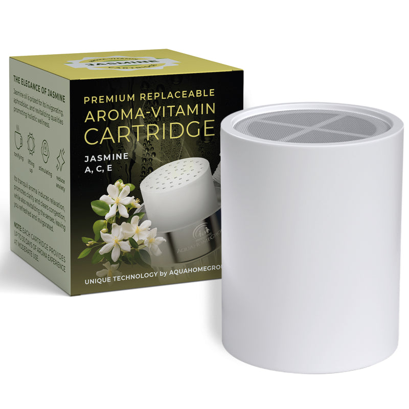 AquaHomeGroup Vitamin C+E+A Shower Filter Replacement Cartridge with Aroma Granules (Jasmine) - Removes Chlorine, Supports Skin & Hair Health