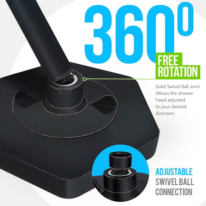 AquaHomeGroup High Pressure Rain Filtered Shower Head Oil Rubbed Bronze with Filter, Vitamin C E A - SPA Effect