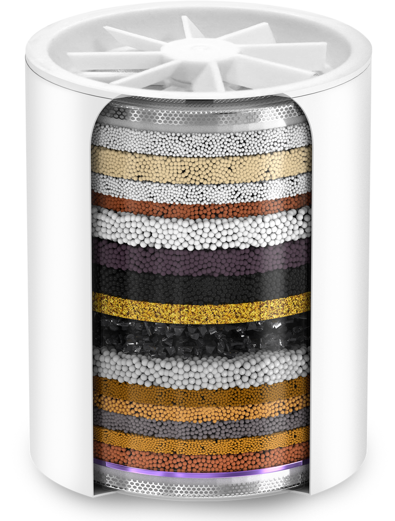 AquaHomeGroup 20-Stage Replacement Premium Filter Cartridge with Spin Propeller 4-Pack (No Housing) - Compatible with Any Shower Filter of Similar Design 15 and 20 Stages