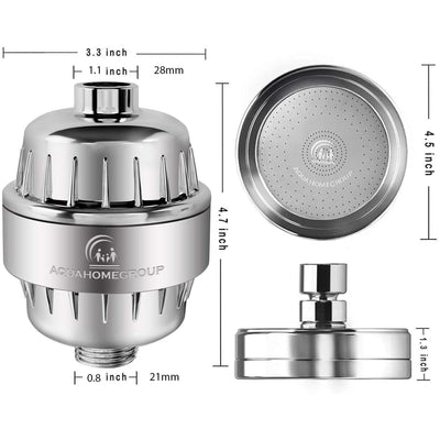 20 Stage Luxury Filtered Shower Head Set