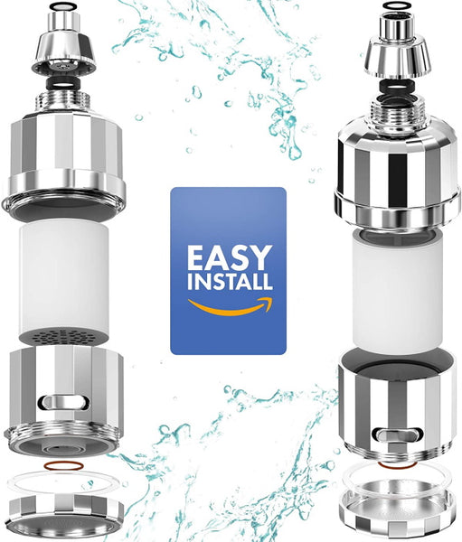 Shower Head Water Filter – 15 Stage Shower Filter for High Output Hard  Water – نهل التحلية للمياه